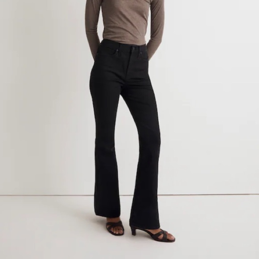 Madewell Skinny Flare Jeans in Black Frost Wash - 30